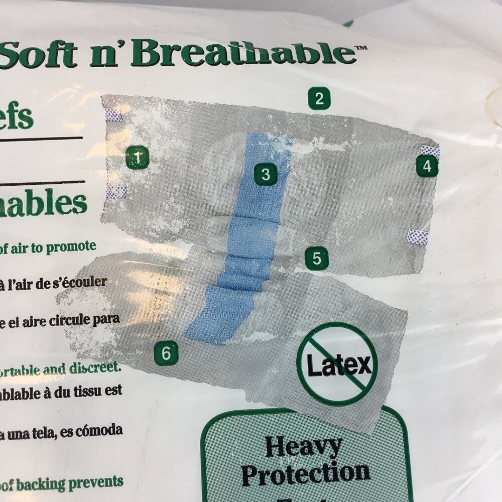 Adult Disposable Briefs M 32 to 44 In Select Soft and Breathable Diapers u - Picture 6 of 7